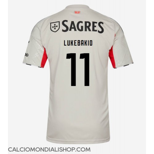 Maglie da calcio Benfica Dodi Lukebakio #11 Seconda Maglia 2025-26 Manica Corta
